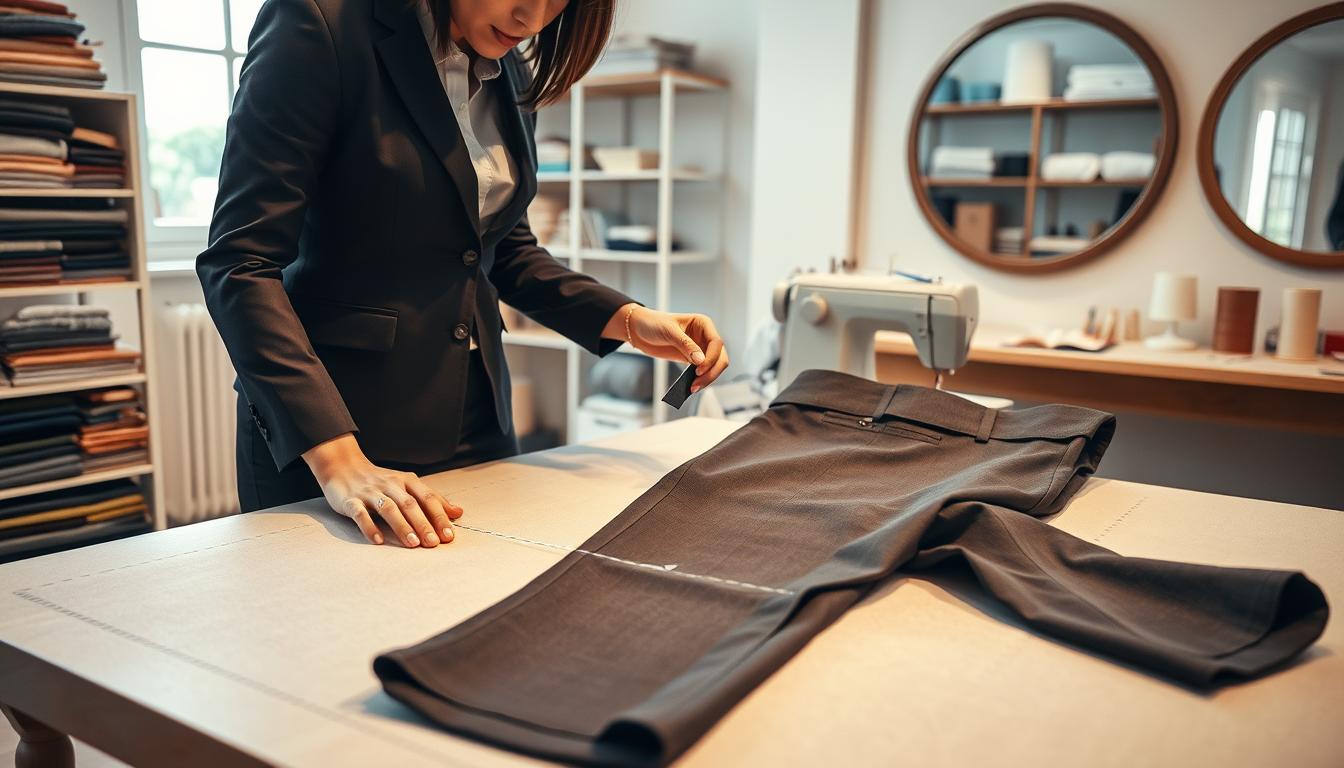 Jak skrócić spodnie garniturowe