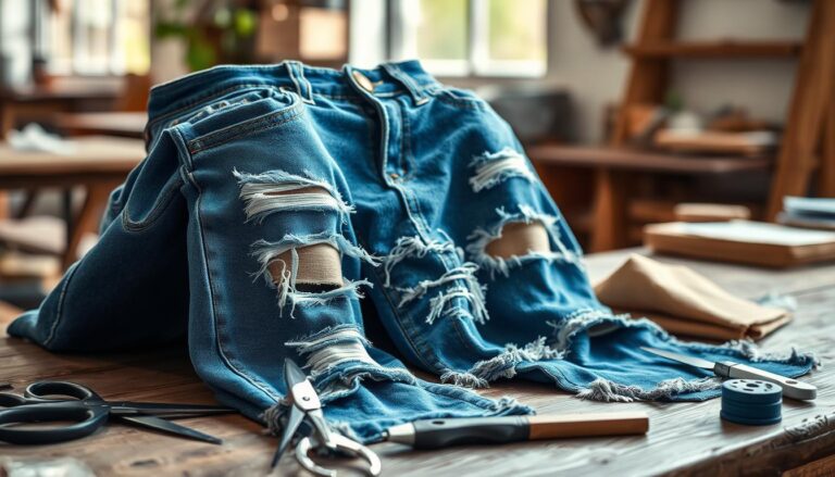 jak zrobic dziury w spodniach krok po kroku